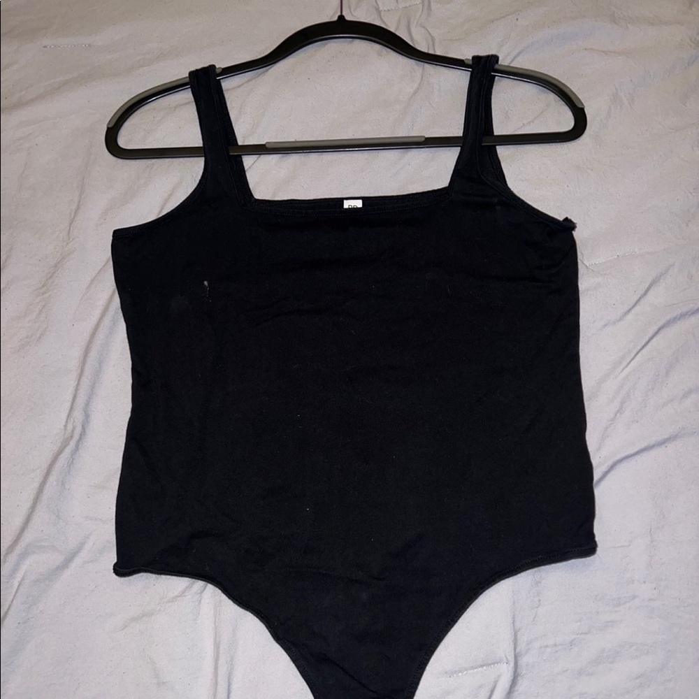 BP Black Square Neck Bodysuit